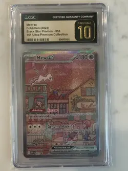 2023 POKEMON BLACK STAR PROMOS 151 ULTRA-PREM COLL #053 MEW EX CGC 10 PRISTINE - Image 1