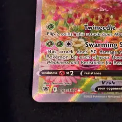 The Pokemon Company Beedrill V Full Art Ultra Rare Holo 161/189 Astral Radiance - Image 3