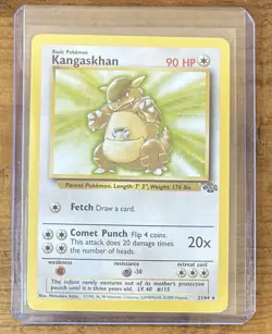 Pokemon TCG Kangaskhan #21/64 Non Holo Vintage 1999 - Image 1