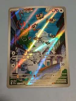 Pokemon Scarlet & Violet Temporal Forces Chatot 181/162 Illustration Rare - Image 2