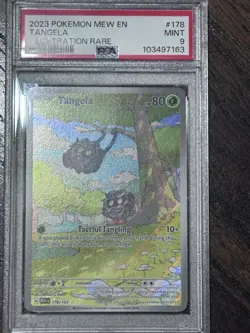 Pokemon TCG Tangela Scarlet & Violet Holo Illustration Rare Psa 9 - Image 1