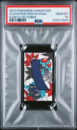 2013 POKEMON HANAFUDA KANTO OCTOBER CLOYSTER/TENTACRUEL PSA 10 - Image 1