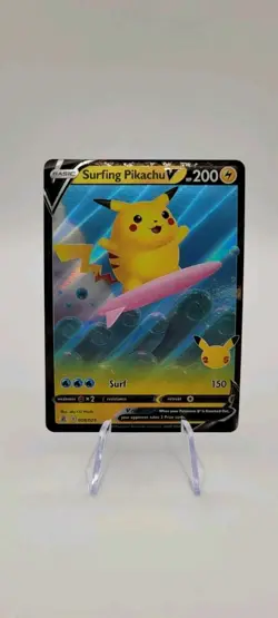 Pokemon TCG: Surfing Pikachu V 008/025 Ultra Rare - Celebrations - NM - Image 1