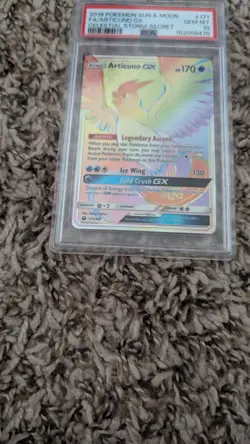 2018 POKEMON SUN & MOON CELESTIAL STORM SECRET #171 FULL ART/ARTICUNO GX PSA 10 - Image 3