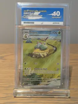 Pokemon TCG – Grotle #164/162 – Temporal Forces – ACE 10 (Gem Mint) - Image 2