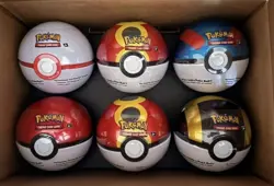 6x Pokemon TCG Pokeball Tins - 18 Booster Packs - Costco Bundle - Image 1