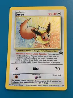 Eevee #11 Black Star Promo Holo Rare Vintage Pokemon Card - NM - Image 1