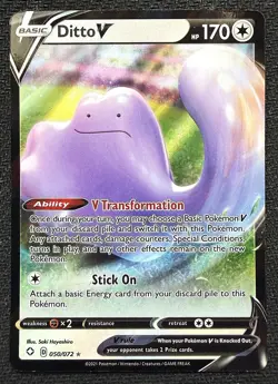 Ditto V Shining Fates Pokemon TCG Pokemon NM050/072 - Image 1