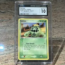 Pokemon Cacnea 2005 POP Series 2 13/17 CGC 10 - Image 1