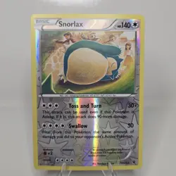 Pokemon Snorlax Reverse Holo Rare 77/124 Fates Collide - Image 1
