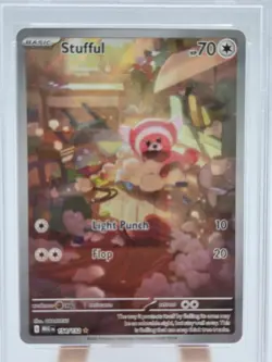 2025 POKEMON MEG EN-MEGA EVOLUTION ILLUSTRATION RARE #154 STUFFUL PSA 8 - Image 2