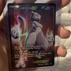 Pokemon Mewtwo EX 158/162 Breakthrough Ultra Rare Full Art Holo 170 HP Psychic - Image 1