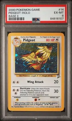 2000 Pokemon Game #14 Pidgeot - Holo PSA 6 14/130 Base II - Image 1