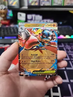 Pokemon Mega Lucario EX Double Rare Holo 077/132 Me01: Mega Evolution 340 HP - Image 1