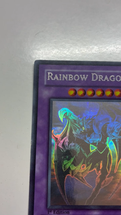 Yugioh Elemental Hero Chaos Neos/Rainbow Dragon Misprint GLAS-EN036 1st Edition - Image 2