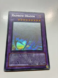 Yugioh Elemental Hero Chaos Neos/Rainbow Dragon Misprint GLAS-EN036 1st Edition - Image 4