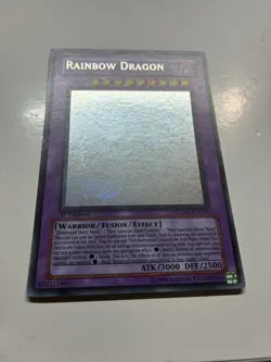 Yugioh Elemental Hero Chaos Neos/Rainbow Dragon Misprint GLAS-EN036 1st Edition - Image 5