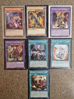 (7) Yu-Gi-Oh Tcg Card Lot. Dark Magician Girl Alt Art. Red Eyes Black Dragon - Image 1
