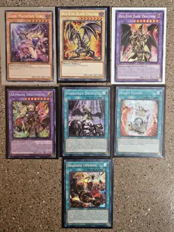 (7) Yu-Gi-Oh Tcg Card Lot. Dark Magician Girl Alt Art. Red Eyes Black Dragon - Image 2