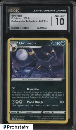 2025 Pokemon Mcdonald's Collection #009/015 Umbreon CGC 10 GEM MINT - Image 1