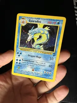 Pokemon Card Gyarados 7/130 Base Set 2 HOLO RARE - MP - Image 3