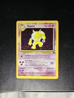 Pokemon TCG Hypno Fossil Holo Card 8/62 Unlimited Rare - LP - Image 1