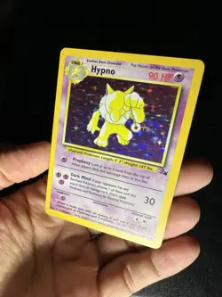 Pokemon TCG Hypno Fossil Holo Card 8/62 Unlimited Rare - LP - Image 3