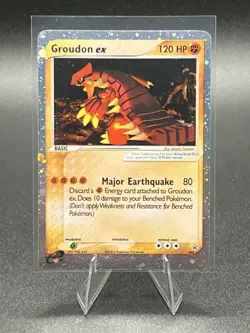 Pokemon Groudon EX #002 HOLO Black Star Promo Card 2003 Nintendo - NM/LP+ - Image 1