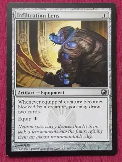 Magic The Gathering SCARS OF MIRRODIN INFILTRATION LENS artifact card MTG - Image 1