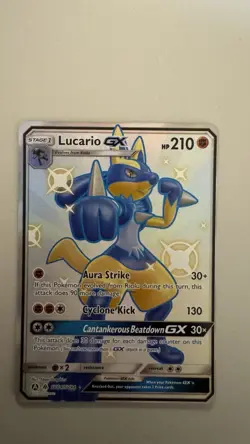 Pokemon TCG Lucario GX Full Art Holo Card SV64/SV94 Shiny Hidden Fates NM - Image 1