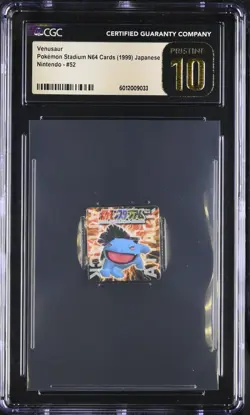 CGC Pristine 10 Venusaur Pokemon Stadium Nintendo 64 Card Japanese - Image 1
