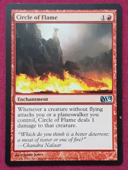 Magic The Gathering 2012 CORE SET M12 CIRCLE OF FLAME red card MTG - Image 1