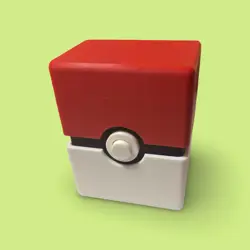 3D Printed Pokeball Card Case - Holds 120 Pokemon TCG Cards w/ Button Lid - Image 1