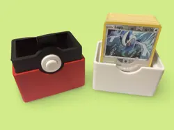 3D Printed Pokeball Card Case - Holds 120 Pokemon TCG Cards w/ Button Lid - Image 2
