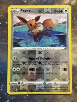 Pokemon TCG Eevee 052/072 Shining Fates Reverse Holo - Image 1