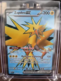 Zapdos ex Ultra Rare Holo 192/165 Scarlet & Violet 151 Pokemon Card - Image 1