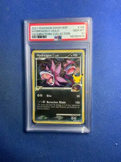 2021 Pokemon SWSH Black Star Promo Celebrations Hydreigon C-Holo PSA 10 Gem Mint - Image 1