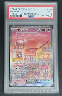 2023 POKEMON SVP EN-SV PROMO 151 ULTRA-PREM COLL #053 MEW EX PSA 9 MINT - Image 1
