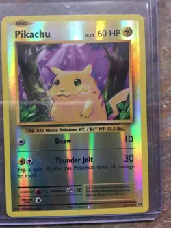 2016 Pokemon Pikachu 35/108 reverse holo Evolutions - Image 1