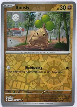 Bonsly 110/197 Common Obsidian Flames Pokemon Reverse Holo Near Mint - Image 1