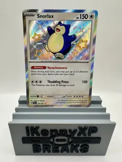 2024 Pokemon Scarlet & Violet Paldean Fates Snorlax Shiny Rare #202/091 - Image 1