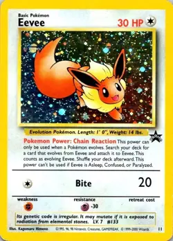 Eevee #11 WOTC Black Star Promo - Pokemon TCG - 2000 - LP/MP (SKU 1-5) - Image 1