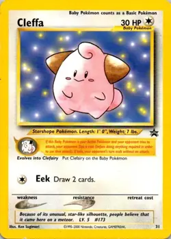 Pokemon TCG Cleffa Black Star Promo # 31 LP/MP (SKU 1-5) - Image 1