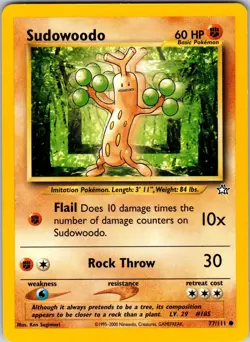 Sudowoodo 077/111 Neo Genesis Pokemon LP Unlimited - Image 1