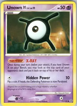 UNOWN [X] 71/132 SECRET WONDERS POKEMON DMG - Image 1