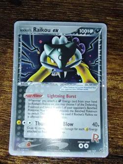 Rocket's Raikou Ex 108/107 Secret Rare Ultra Rare Pokemon Ex Deoxys - Image 2
