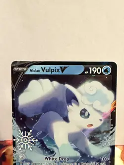 Pokemon TCG Alolan Vulpix V 033/195 Holiday Calendar Snowflake Stamp - Image 3