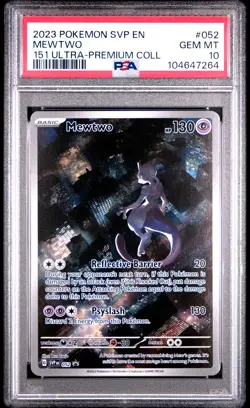 2023 POKEMON SVP EN-SV BLACK STAR PROMO 151 ULTRA-PREM COLL #052 MEWTWO PSA 10 - Image 1