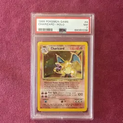 PSA 7 Near Mint Charizard Holo Base Set Unlimited Pokemon 1999 - Image 1