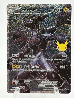 Zekrom 114/114 Black & White Pokemon TCG Card Full Art Holo Rare Holofoil - MP - Image 1